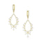 diamond feathers 18k gold teardrop earrings on diamond-faced huggie hoops <span class='visuallyhidden'>Call, text 323-404-2959 for shop help.</span>
